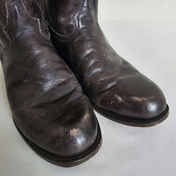 Corral Men’s Cowboy Boots Size 10 Chocolate Brown Leather Round Toe Western - Picture 7 of 15